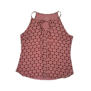 New York & Company Mauve Circle Pattern Blouse